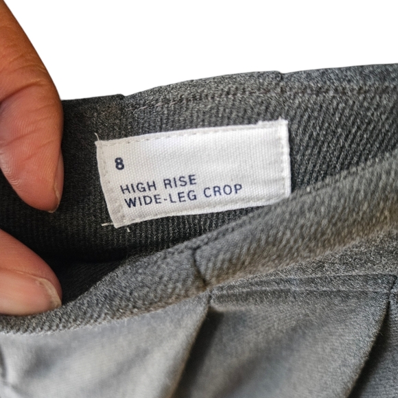 Gap High Rise Wide Leg Cropped Dress Pants Size 8 - Picture 4 of 6